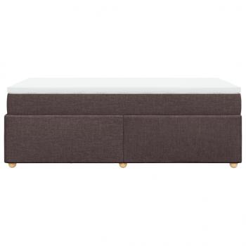 Boxspringbett mit Matratze Dunkelbraun 90x190 cm Stoff