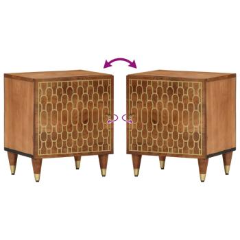 Nachttische 2 Stk. 40x33x46 cm Massivholz Mango
