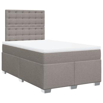 ARDEBO.de - Boxspringbett mit Matratze Taupe 120x190 cm Stoff