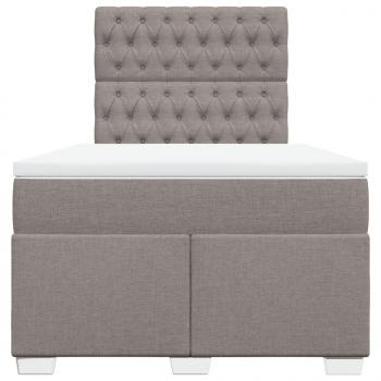Boxspringbett mit Matratze Taupe 120x200 cm Stoff