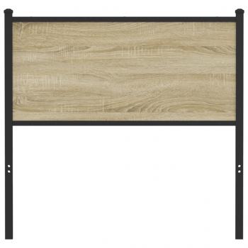 Kopfteil Sonoma-Eiche 90 cm Holzwerkstoff und Stahl