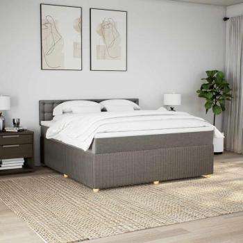 Boxspringbett mit Matratze Taupe 180x200 cm Stoff