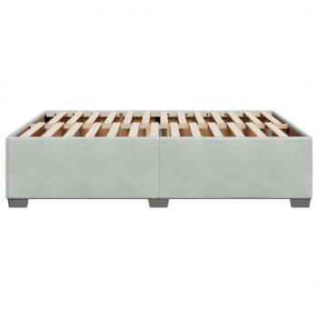 Bettgestell ohne Matratze Hellgrau 140x200 cm Samt