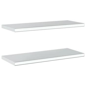 Wandregale 2 Stk. 75x30x3 cm Silbern Edelstahl