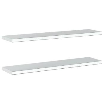 Wandregale 2 Stk. 100x23,5 cm Silbern Edelstahl