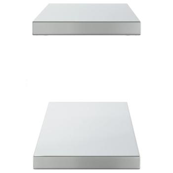Wandregale 2 Stk. 100x23,5 cm Silbern Edelstahl