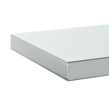 Wandregale 2 Stk. 100x23,5 cm Silbern Edelstahl