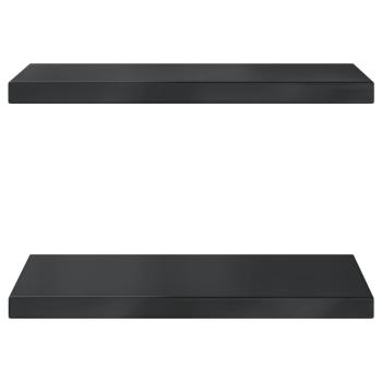 Wandregale 2 Stk. 50x30 cm Schwarz Edelstahl