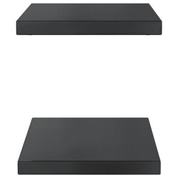 Wandregale 2 Stk. 50x30 cm Schwarz Edelstahl