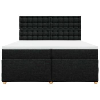 Boxspringbett mit Matratze Schwarz 200x200 cm Stoff