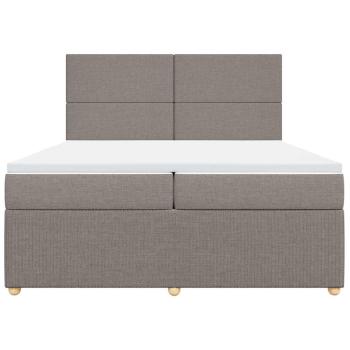 Boxspringbett mit Matratze Taupe 200x200 cm Stoff