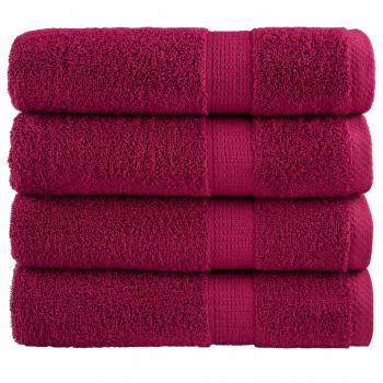 ARDEBO.de - Premium-Duschtücher SOLUND 4 Stk. Bordeaux 70x140 cm 600 g/m²