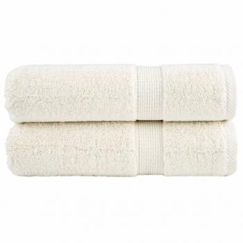 ARDEBO.de - Premium-Handtücher SOLUND 2 Stk. Cremeweiß 50x100 cm 600 g/m²