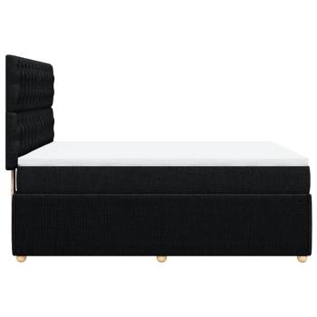 ARDEBO.de - Boxspringbett mit Matratze Schwarz 140x200 cm Stoff