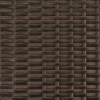 Gartensofa 2-Sitzer Sonnenschirm und Hocker Braun Poly Rattan