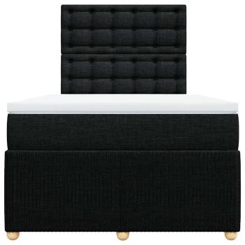 ARDEBO.de - Boxspringbett mit Matratze Schwarz 120x200 cm Stoff
