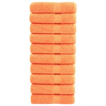 ARDEBO.de - Premium-Duschtücher SOLUND 10 Stk. Orange 70x140 cm 600 g/m²