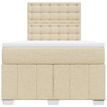 Boxspringbett mit Matratze Creme 120x200 cm Stoff