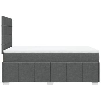 Boxspringbett mit Matratze Dunkelgrau 120x200 cm Stoff