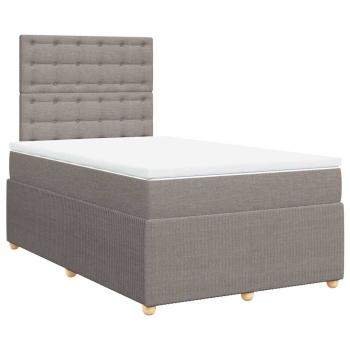 Boxspringbett mit Matratze Taupe 120x200 cm Stoff