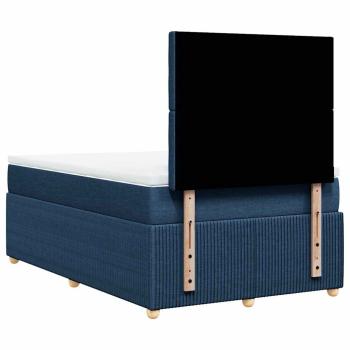 Boxspringbett mit Matratze Blau 120x200 cm Stoff