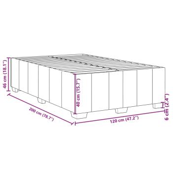 Bettgestell ohne Matratze Taupe 120x200 cm Stoff