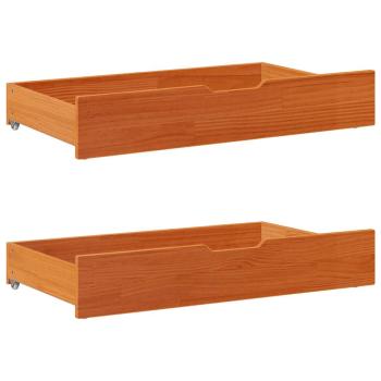 ARDEBO.de - Massivholzbett ohne Matratze Wachsbraun 90x190 cm Kiefernholz