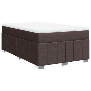 Boxspringbett mit Matratze Dunkelbraun 120x200 cm Stoff