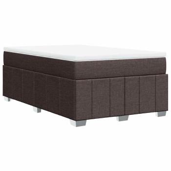 Boxspringbett mit Matratze Dunkelbraun 120x200 cm Stoff