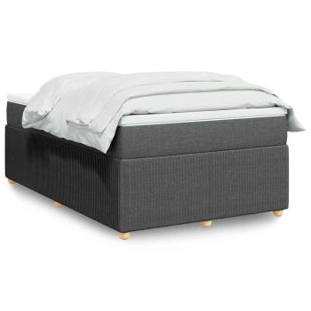 ARDEBO.de - Boxspringbett mit Matratze Dunkelgrau 120x190 cm Stoff
