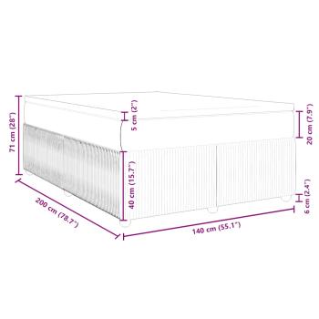 ARDEBO.de - Boxspringbett mit Matratze Blau 140x200 cm Stoff