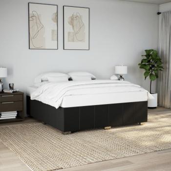 ARDEBO.de - Bettgestell ohne Matratze Schwarz 180x200 cm Stoff