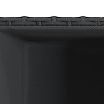 Pflanzkübel 3 Stk. Schwarz Poly Rattan