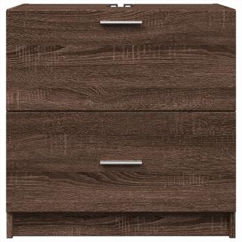 Waschbeckenunterschrank Braun Eichen-Optik 59x37x59 cm