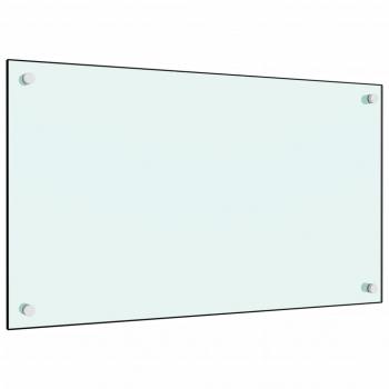 Küchenrückwände 2 Stk. Weiß 70x40 cm Hartglas