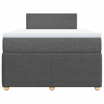 Boxspringbett mit Matratze Dunkelgrau 120x200 cm Stoff