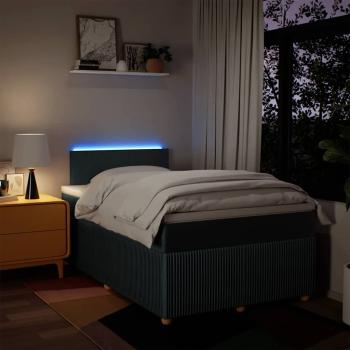 Boxspringbett mit Matratze Blau 120x200 cm Stoff
