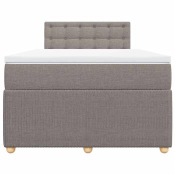 Boxspringbett mit Matratze Taupe 120x200 cm Stoff