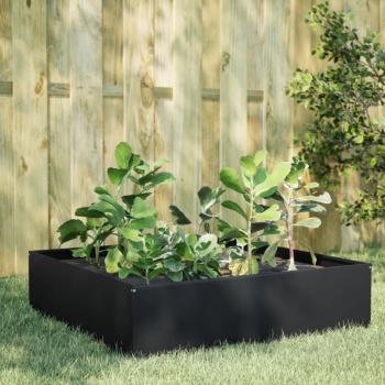 ARDEBO.de - Hochbeet Schwarz 100x100x25 cm Stahl