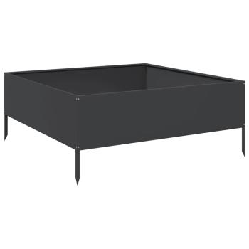 Hochbeet Schwarz 100x100x25 cm Stahl