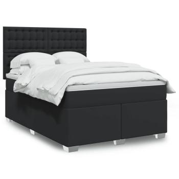 ARDEBO.de - Boxspringbett mit Matratze Schwarz 160x200 cm Kunstleder