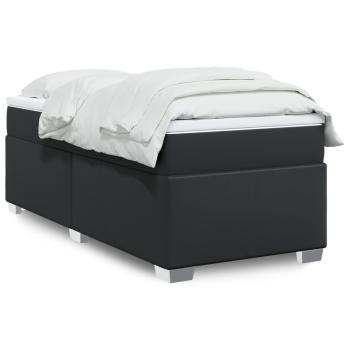 ARDEBO.de - Boxspringbett mit Matratze Schwarz 90x190 cm Kunstleder