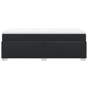 Boxspringbett mit Matratze Schwarz 90x190 cm Kunstleder