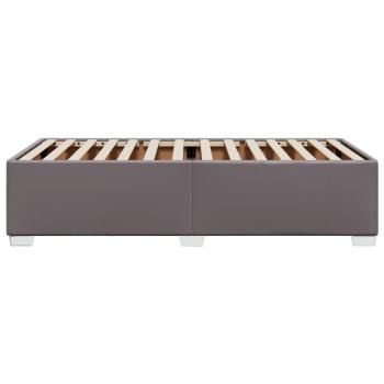 ARDEBO.de - Bettgestell Grau 100x200 cm Kunstleder