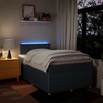 Boxspringbett mit Matratze Blau 120x190 cm Stoff