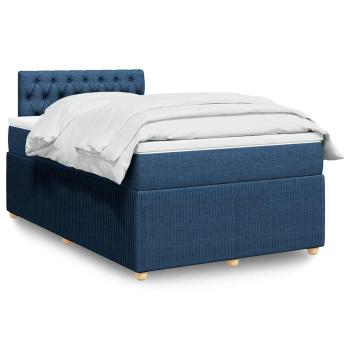 ARDEBO.de - Boxspringbett mit Matratze Blau 120x190 cm Stoff