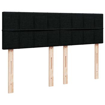 ARDEBO.de - Boxspringbett mit Matratze Schwarz 140x200 cm Stoff