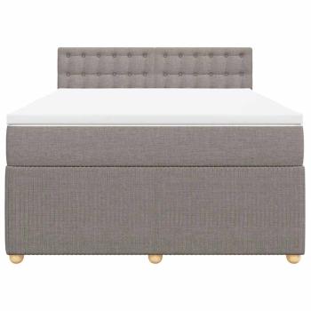 Boxspringbett mit Matratze Taupe 140x200 cm Stoff