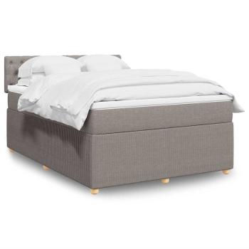 ARDEBO.de - Boxspringbett mit Matratze Taupe 160x200 cm Stoff