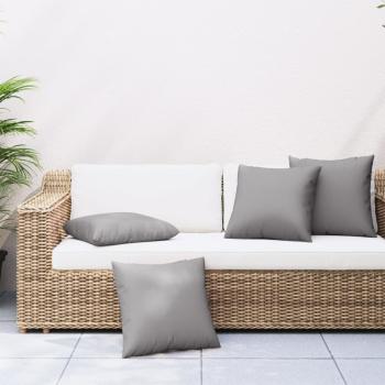 ARDEBO.de - Sofakissen 4 Stk. Grau 40x40 cm Stoff